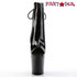 Pleaser | Flamingo-1018, Front View 8" Stripper Peep Toe Back Lace Ankle Boots