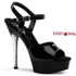 ALLURE-609, 5.5 Inch High Heel with 1.5 Inch Platform Ankle Strap color black