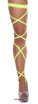 lime Solid Leg Strap with Attached Garter