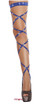 Blue Rhinestones Leg Wrap