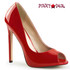 Sexy-42, 5 Inch Red Peep Toe Pump By Pleaser