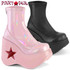 Demonia Dynamite-100 Star Cut-Out Platform Wedge Ankle Boot