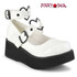 Sprite-02 White Wrap Around Maryjane with Heart by Demonia
