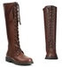 Women's Brown Cosplay Knee High Boots | 151-Karina 1031