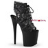 Stripper Shoes Flamingo-896LC, 8 Inch Heel Peep Toe Lace Ankle Boots