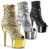 Exotic Dancer Sequin Ankle Boots Adore-1008SQ