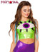 FF599, Rave Eyeball Crop Top color green metallic FF599, Rave Eyeball Crop Top color green metallic