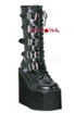 Demonia SWING-220, 5.75 Inch Buckles Platform Calf Women gothic boots