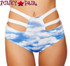 Roma | SH3256, Rave High-Waisted Strapped Shorts Color cloud front view