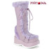 Cubby-311 Lavender Platform Fur Boots By Demonia