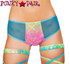 Roma | SH3265, Rave Two Tone Shorts Sales $19.95 color laser multi/turquoise front view