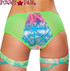 Roma | SH3265, Rave Two Tone Shorts Sales $19.95 color Laser Multi/Lime back view