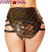 Roma | SH3281, Rave Mermaid High Strapped Shorts Color gold back view