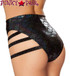 Roma | SH3281, Rave Mermaid High Strapped Shorts Color black back view