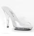 521-Vanity-W, 5 Inch Heel Clear Wide Width Slide
