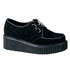 Demonia | Women Black Suede Creeper-101 Shoes