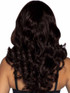 A2766, Brown Long Wavy Wig with Bangs Back View