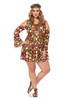 LA85610X, Plus Size Starflower Hippie Costume Front View