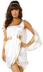 Sexy Goddess costume includes: Headband, Dress, Armband and Wristlets. (Necklace not included)