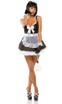 Sexy French Maid costume includes: Dress, Apron, Headband, Duster, Gloves and Panty. (Petticoat sold separately)