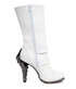 ARMA, 5 inch heavy metal biker boots color white inner side view