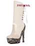 Hades Shoes | ANALIA Micro Suede Ankle boots Color white front side view