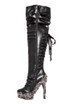 LOKIE, Thigh High SteamPunk Fashion Boots by Hades