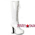 Stripper Boots ELECTRA-2020 Lace-Up white patent