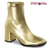 GOGO-150, Women's Gold Go Go Ankle Boot by Pleaser