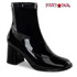 GOGO-150, Black Go Go Ankle Boot by Pleaser