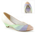 Lulu-05, Multi Color Kitten Heel Wedge Pump | Pin-Up Couture