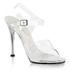 Gala-08, 4.5 Inch Clear Ankle Strap Sandal by Fabulicious