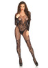 LA89190, Vine Lace Long Sleeve Bodystocking