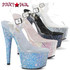 Pleaser Adore-708LG, 7 Inch Glitter Heels