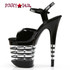 Flamingo-809LN, Side View 8 Inch Black Line Platform Ankle Strap Sandal