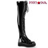 Black Goth Thigh High Boots by Demonia Emily-375