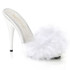 Poise-501F, 5 Inch Heel Plaform Marabou Slide