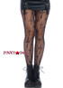 Black Plus Size Cross Net Tights (LA9753X) by Leg Avenue