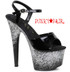 Ellie Shoes | 709-Cari 7" Pole Glitter Platform Sandal