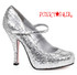 Silver 4" Glitter Maryjane Shoes Ellie Shoes | 423-Candy