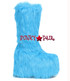 500-Fuzz, 5 Inch Chunky Heel Platform Boots with Fur color Blue