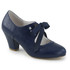 Wiggle-32, Dark Blue MaryJane Pump with Ribbon By Pin Up Couture