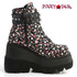 Shaker-52ST Ankle Boots with Flower by Demonia Zipper Side View