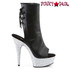 Side View Delight-1018LG, Peep Toe and Glitter Platform Ankle Boots | Pleaser