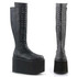 Women's Gothic Platform Knee High Boots with Pyramid Stud | Demonia ROT-13