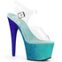 Adore-708 Ombre, Blue 7 Inch Ankle Strap Sandal with Ombre Effect by Pleaser