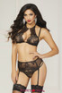 STM-10693, Lace Bra, Garterbelt and Thong Set