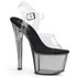 Sky-308T, 7 Inch High Heel Tinted Platform Sandal Color Smoke/Black