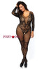 LA89190Q, Vine Lace Bodystocking LA89190Q, Vine Lace Bodystocking