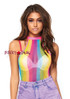 LA81556, Rainbow Striped Bodysuit